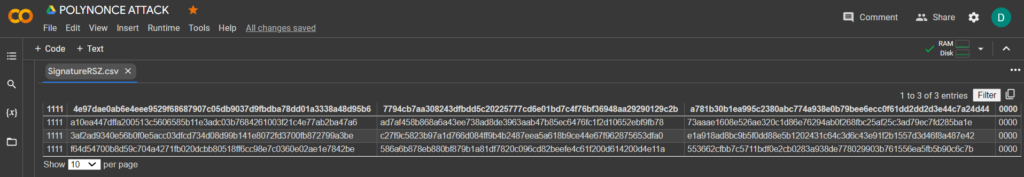 POLYNONCE ATTACK use BITCOIN signatures as a polynomial to an arbitrarily high power of 128 bits to obtain a private key